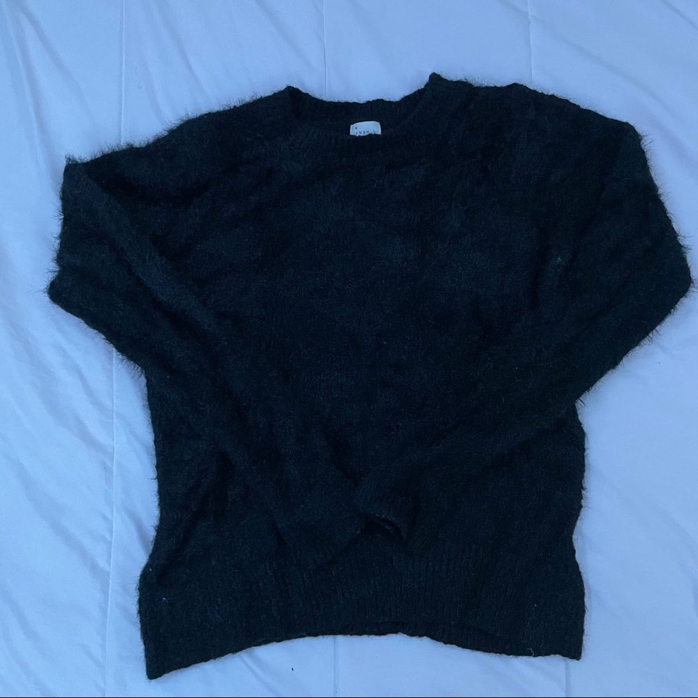 A•NEW•DAY BLACK FUZZY SWEATER